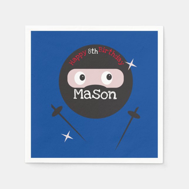 Ninja Martial Arts Karate Boys Birthday Pappersservett (Framsidan)