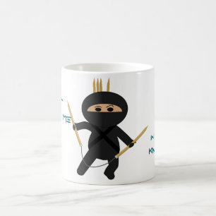 Ninja med cirkulärstickamuggen kaffemugg