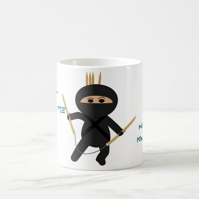 Ninja med cirkulärstickamuggen kaffemugg (Center)