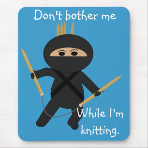Ninja med cirkulärstickor Mousepad Musmatta