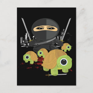 Ninja med sköldpaddor vykort