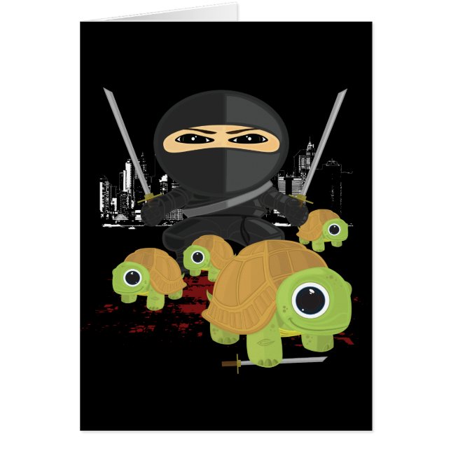 Ninja med Turtles Hälsningskort (Framsidan)