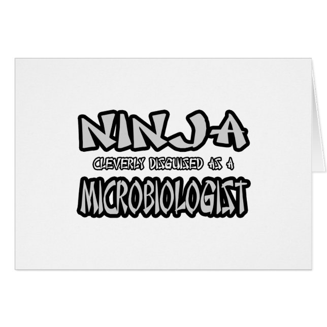 Ninja.. mikrobiolog hälsningskort (Framsidan Horizontal)