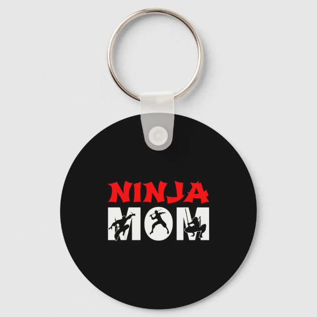 Ninja Mom Funny Ninja Mom For Women  Nyckelring (Framsida)