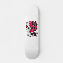 Ninja Mondlicht mit Katana Kunstwerk Kanji Mini Skateboard Bräda 18,5 Cm