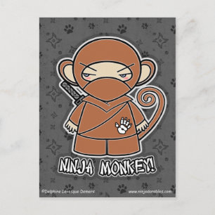 Ninja Monkey! vykort