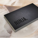 Ninja-Mörken Minimalistisk fet Professionell Visitkort<br><div class="desc">Professionell Svart ut Ninja-Affärskortet.</div>