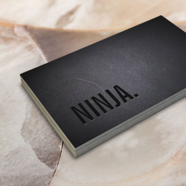 Ninja-Mörken Minimalistisk fet Professionell Visitkort (Skapare uppladdad)