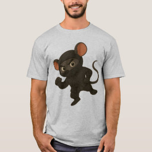 Ninja Mouse T-Shirt Funny Tecknad Martial Arts D