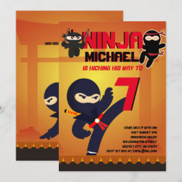 NINJA MOVIE STAR WARRIOR Boys Girls Tecknad Party Inbjudningar