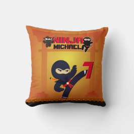 NINJA Movie Star Warrior Kicking it Karate Kids Kudde