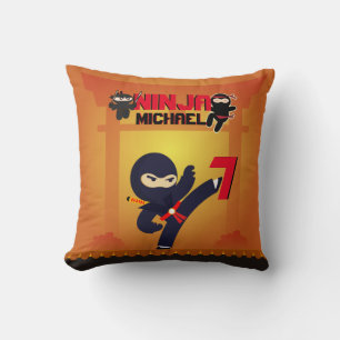 NINJA Movie Star Warrior Kicking it Karate Kids Kudde