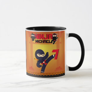 NINJA Movie Star Warrior Kicking it Karate Kids Mugg
