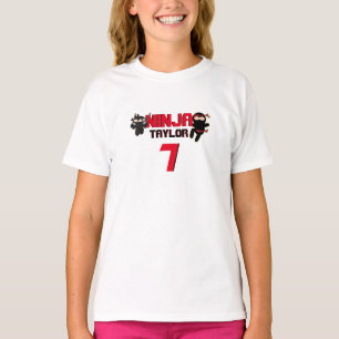 NINJA Movie Star Warrior Kicking it Karate Kids T Shirt