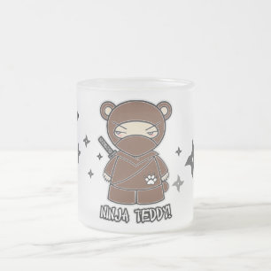 Ninja nalle! Med den Shurikens muggen Frostad Glasmugg