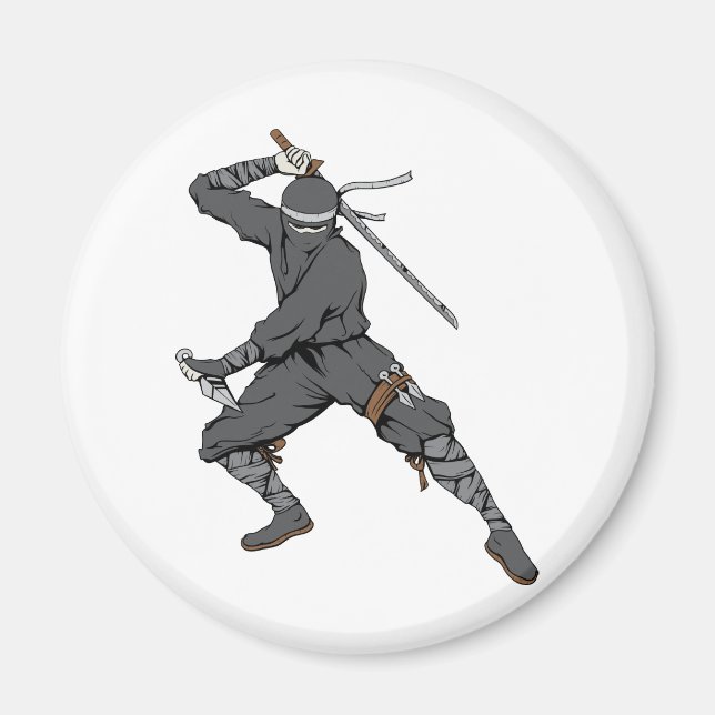 Ninja ~ Ninjas 2 Martialkonst Kantasykonst Magnet (Framsidan)