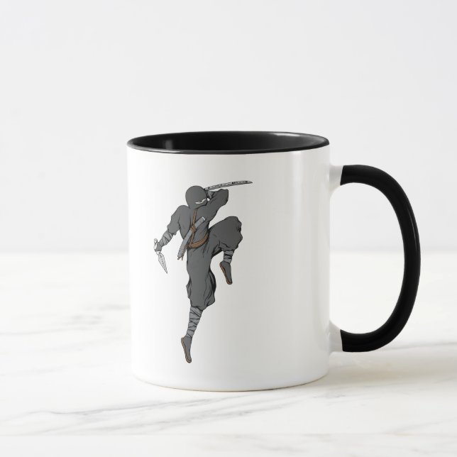 Ninja ~ Ninjas 4 Martialkonst Warrior Fantasy Art Mugg (Höger)