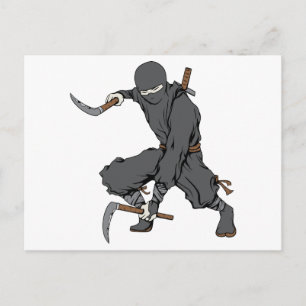 Ninja ~ Ninjas Martial Arts Warrior Fantasy Art Vykort