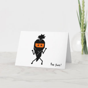 Ninja Ninjin hälsningkort Kort