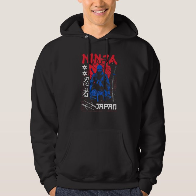 Ninja Ninjutsu Samurai Shaolin Shurik Karate Kat Hoodie (Framsida)