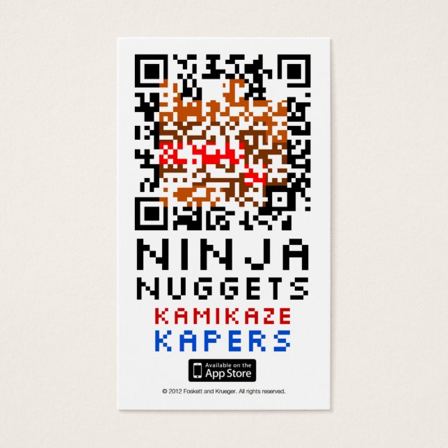 Ninja Nuggets QR-kort Visitkort (Framsidan)