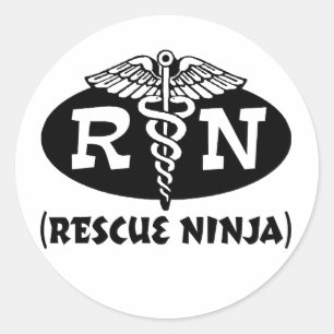 Ninja Nurse Runt Klistermärke