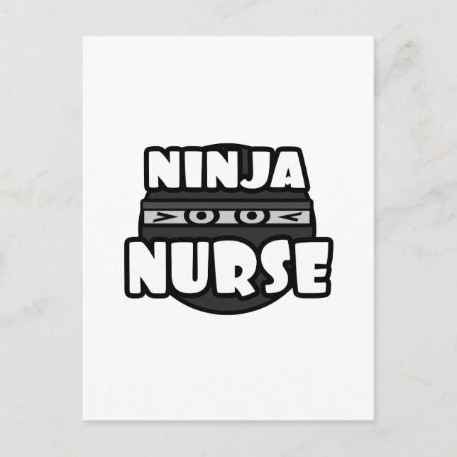 Ninja Nurse Vykort (Framsida)