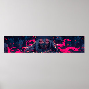 Ninja och hennes varger animerar konst poster