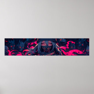 Ninja och hennes varger animerar konst poster