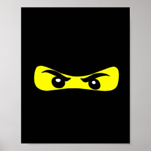 Ninja Ögon Roligt Halloween Ninja Costume Poster