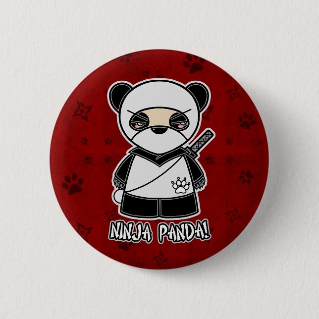 Ninja Panda! I rött knäppas Knapp (Framsida)