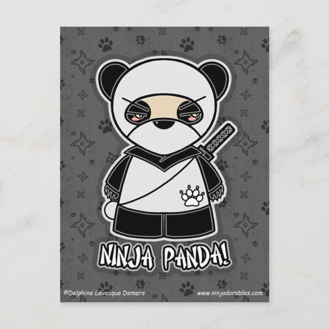 Ninja Panda! Vykort (Framsida)