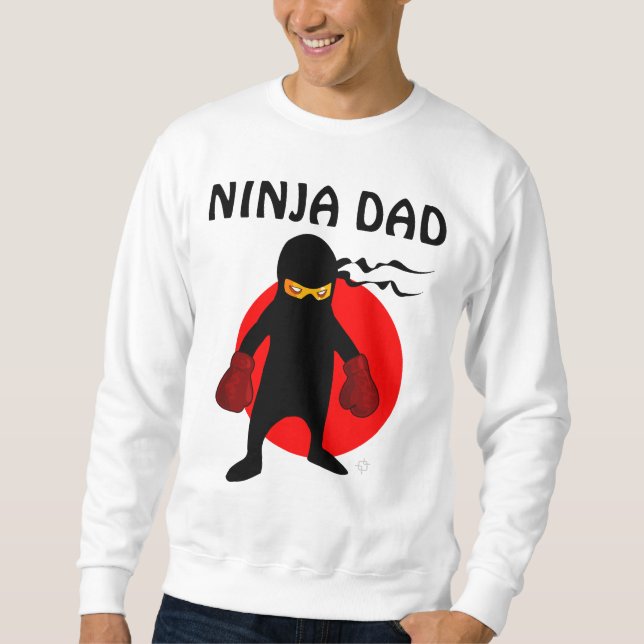 NINJA PAPPA T-tröjor, sweatshirts och kroppar Sweatshirt (Framsida)