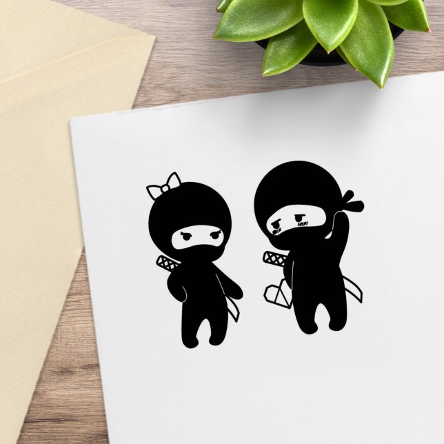 Ninja Par, en pojke och en flicka Stämpel (Skapare uppladdad)