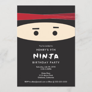 Ninja-partiinbjudan Inbjudningar