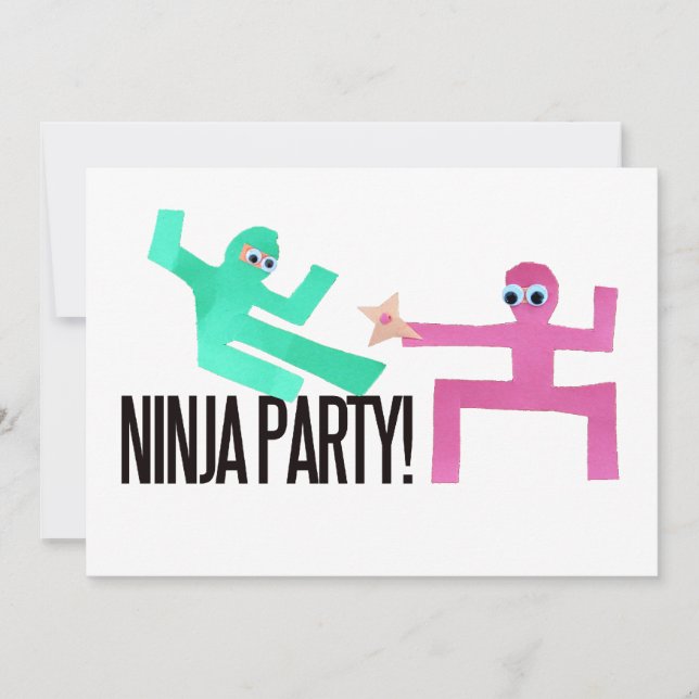 Ninja Party Inbjudningar (Framsida)