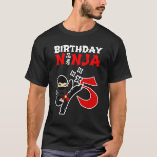Ninja Party levererar BIRTHDAY Shirt - 5:e födelse T
