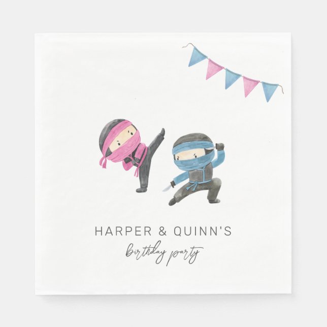Ninja Party Pappra Napkins Pappersservett (Framsidan)
