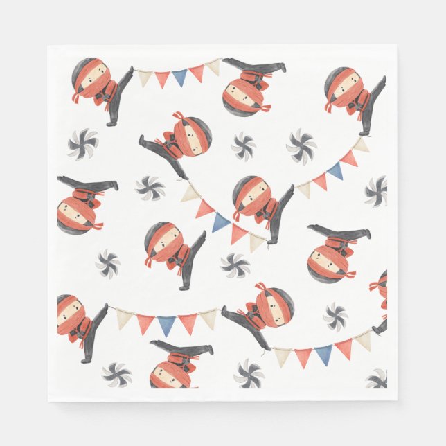 Ninja Party Pappra Napkins Pappersservett (Framsidan)
