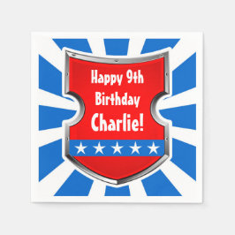 Ninja Patriotic Warrior Boys Barns födelsedag Part Pappersservett