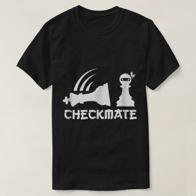 Ninja Pawn Checkmate Funny Chess Art T Shirt (Design framsida)