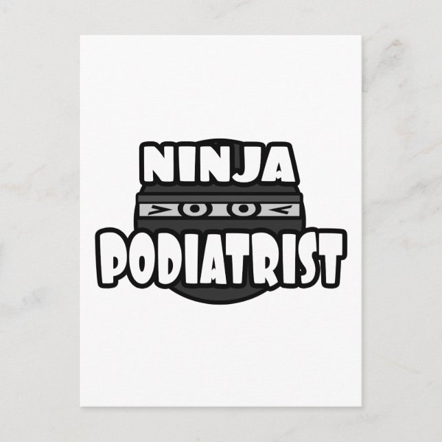 Ninja Podiatrist Vykort (Framsida)