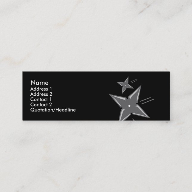 Ninja-profilkort Mini Visitkort (Framsida)