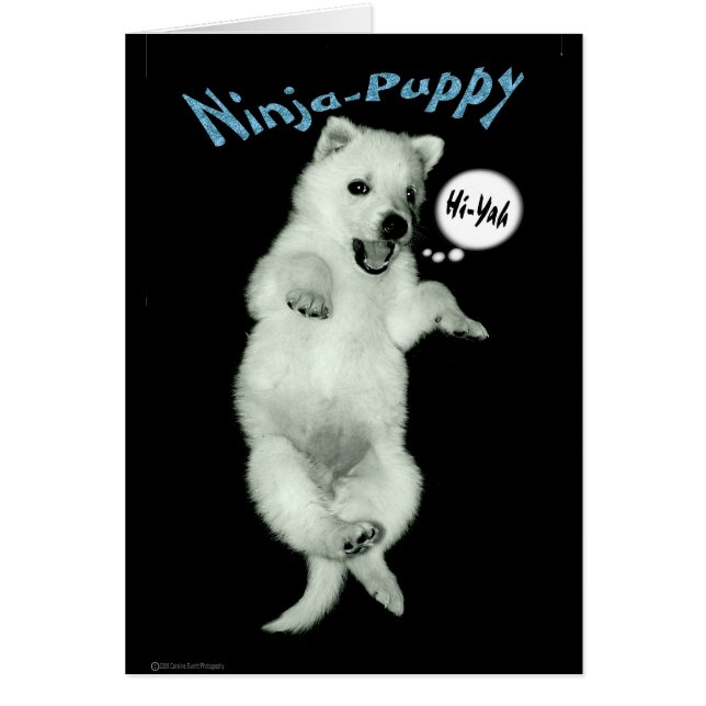 Ninja Puppy Hälsningskort (Framsidan)