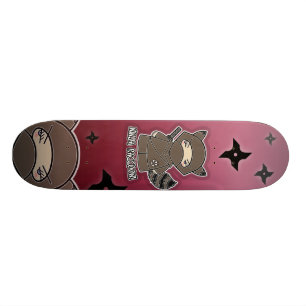 Ninja Raccoon! Skateboard Bräda 21,5 Cm