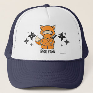 Ninja räv! Med den Shurikens hatten Truckerkeps