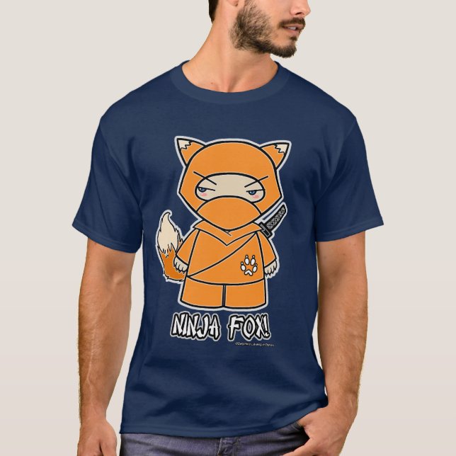 Ninja räv! T-tröja T Shirt (Framsida)