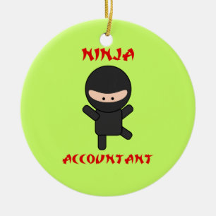 Ninja revisor julgransprydnad keramik