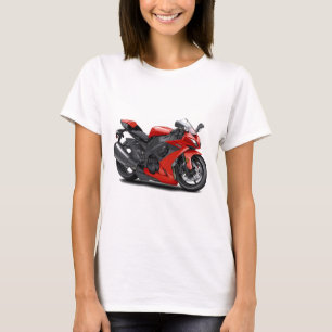 Ninja röd cykel t shirt