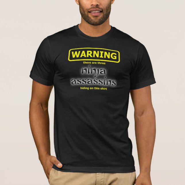 Ninja Rolig Mördare T-Shirt Humor (Framsida)